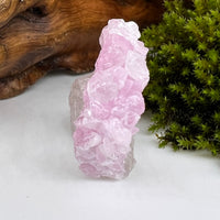 Crystalized Rose Quartz Cluster on Clear Quartz #79-Moldavite Life