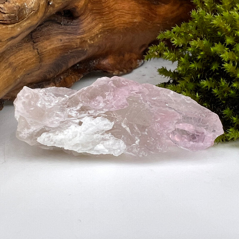 Crystalized Rose Quartz Self Healed #80-Moldavite Life