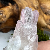 Crystalized Rose Quartz Self Healed #80-Moldavite Life