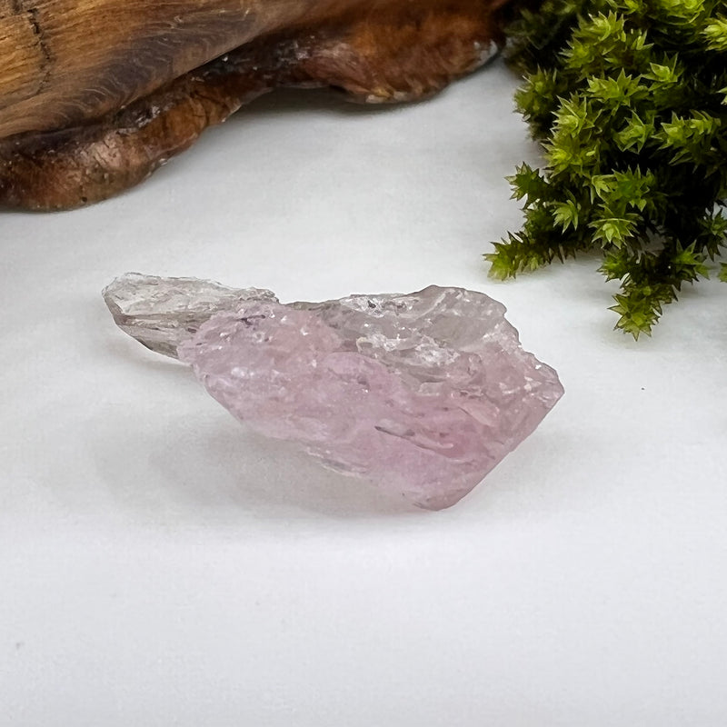 Crystalized Rose Quartz #133-Moldavite Life