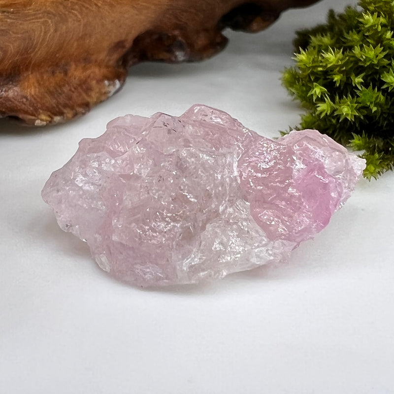 Crystalized Rose Quartz #145-Moldavite Life