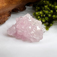 Crystalized Rose Quartz #146-Moldavite Life