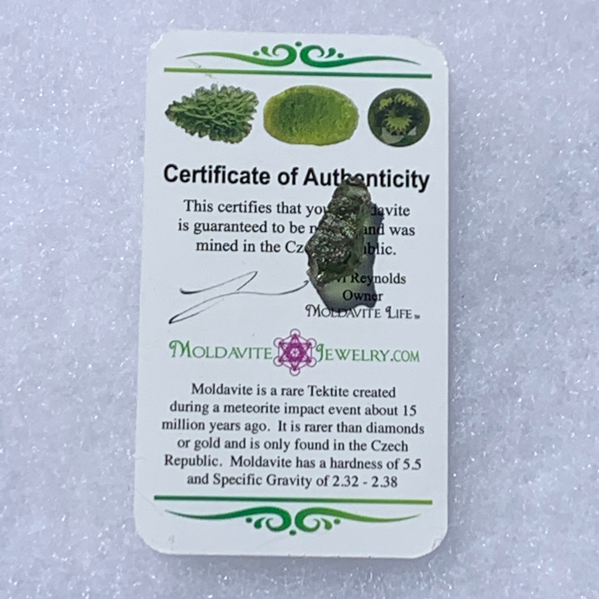 Genuine Moldavite 1.1 grams Small