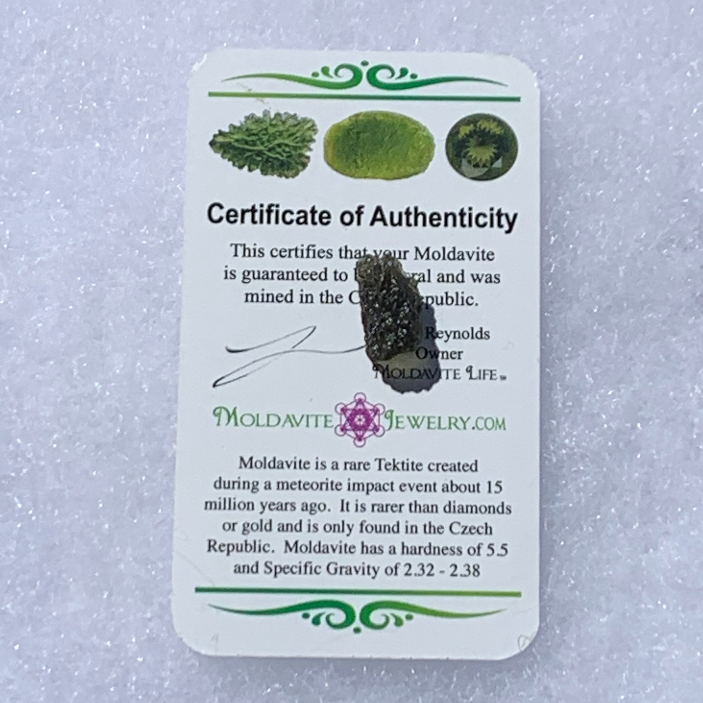 Genuine Moldavite 1.1 grams Small