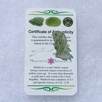 Besednice Moldavite Genuine Certified 1.2 grams Small