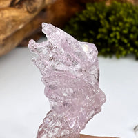 Crystalized Rose Quartz Etched #84-Moldavite Life