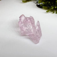 Crystalized Rose Quartz #85-Moldavite Life