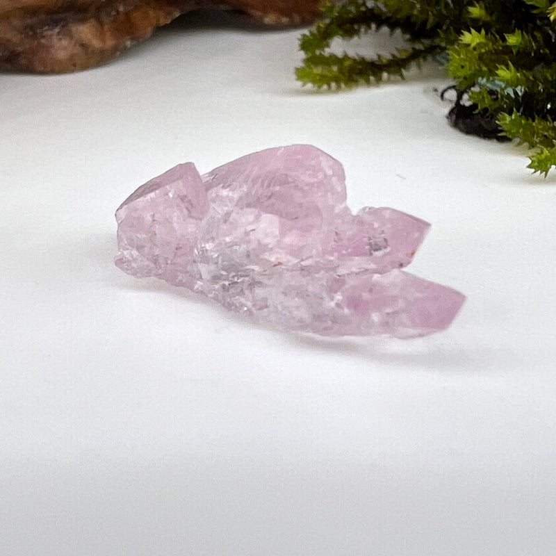 Crystalized Rose Quartz #85-Moldavite Life