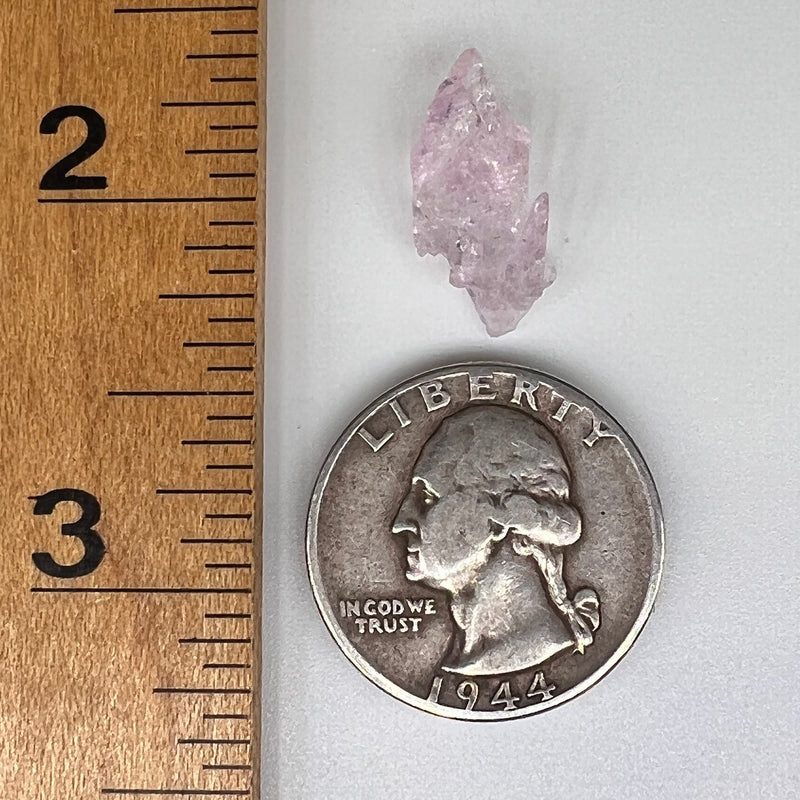 Crystalized Rose Quartz #85-Moldavite Life