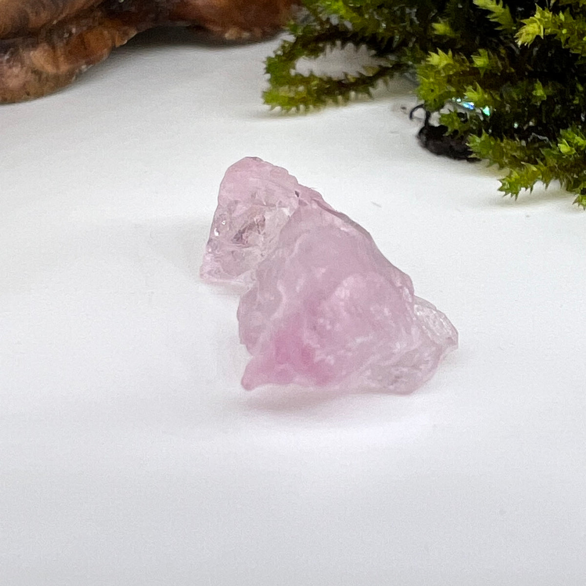 Crystalized Rose Quartz #86-Moldavite Life