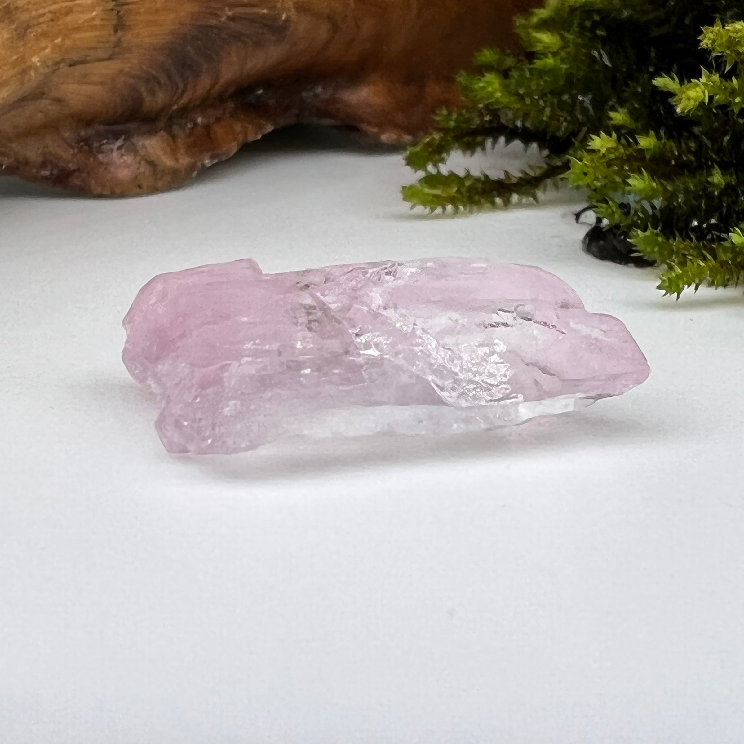 Crystalized Rose Quartz #86-Moldavite Life