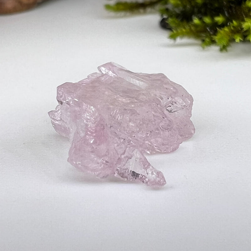 Crystalized Rose Quartz #93-Moldavite Life