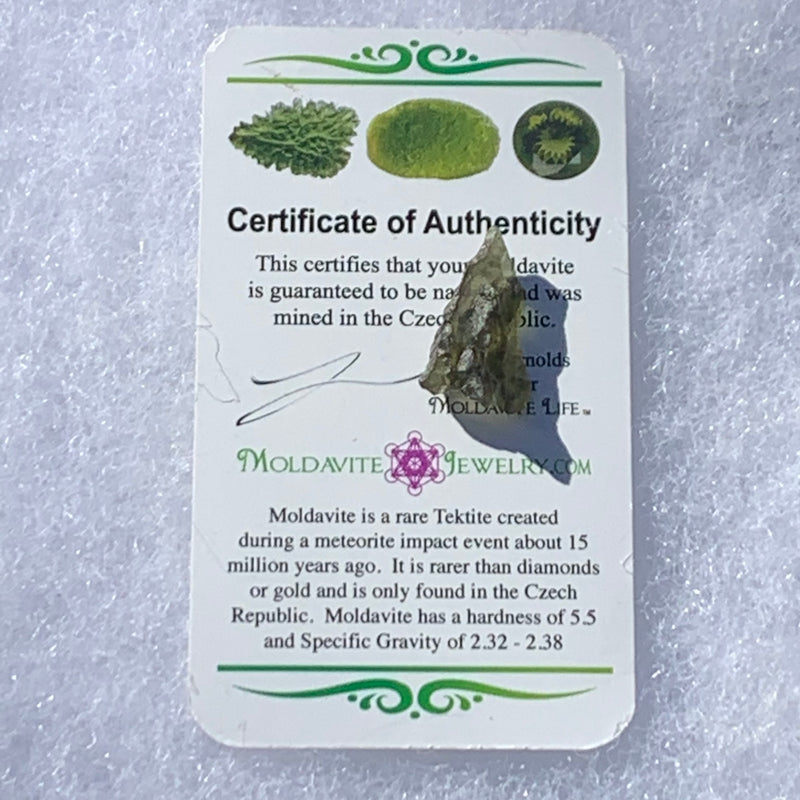 Moldavite Genuine Certified Czech Republic 1.4 gram