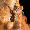 Admire Meteorite Crystal & Moldavite Pendant 14k Gold #1041