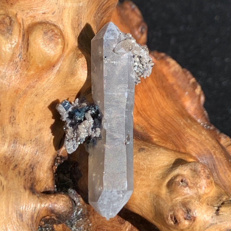 Brookite Crystals in Quartz Matrix BR38A-Moldavite Life