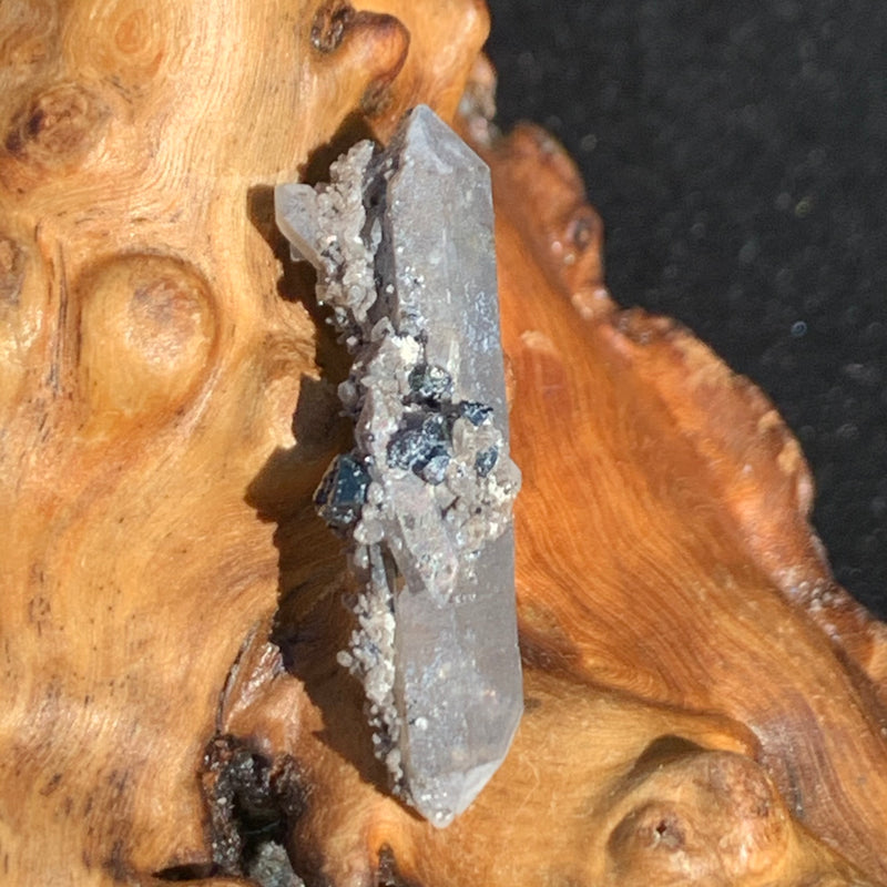 Brookite Crystals in Quartz Matrix BR38A-Moldavite Life