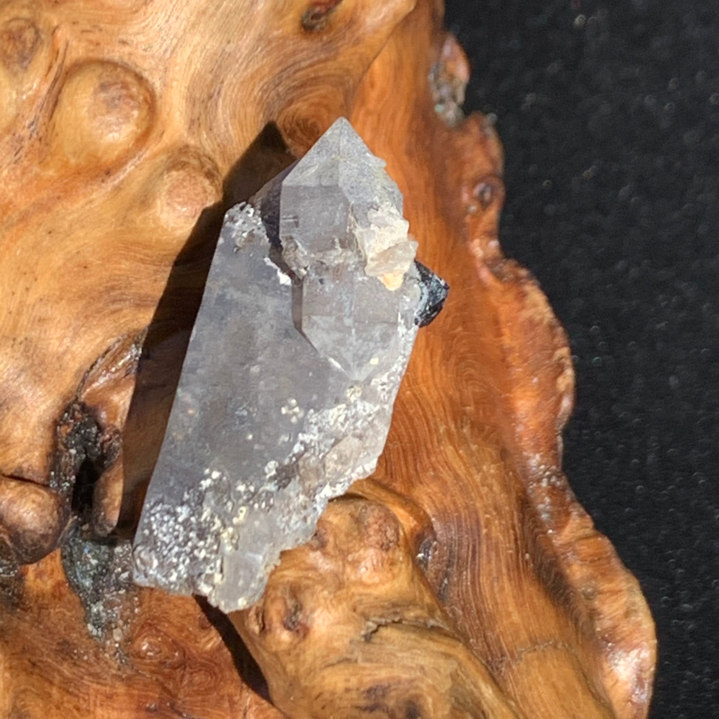 Brookite Crystals in Quartz Matrix BR40A-Moldavite Life