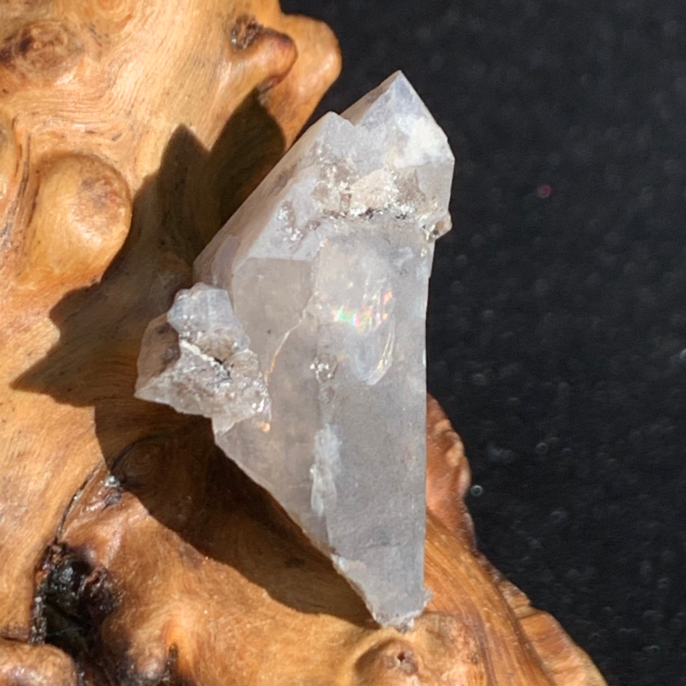 Brookite Crystals in Quartz Matrix BR40A-Moldavite Life