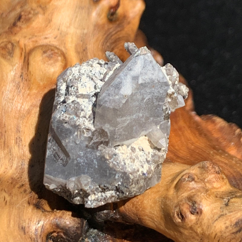 Brookite Crystals in Quartz Matrix BR41A-Moldavite Life