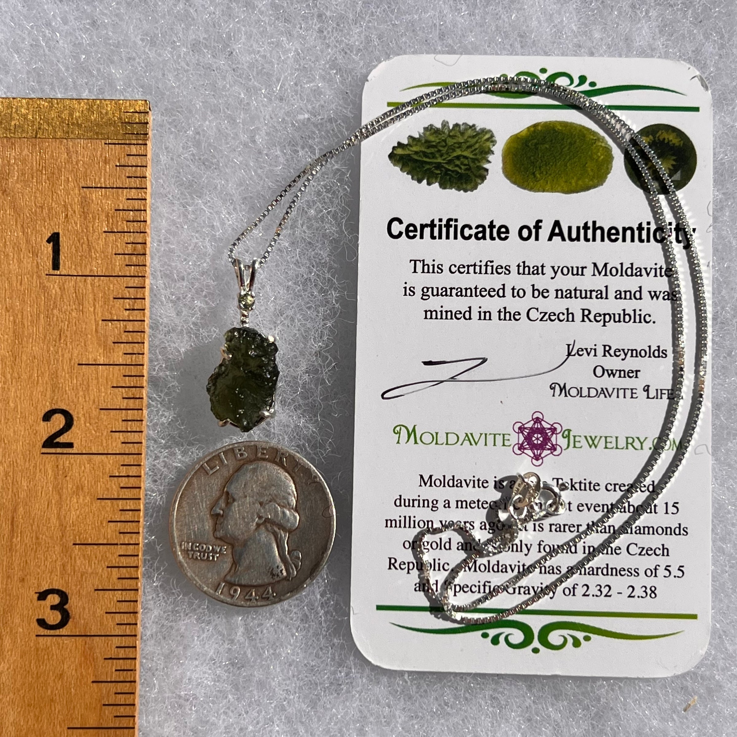 raw & faceted moldavite sterling silver necklace