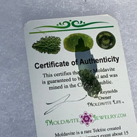 Moldavite Genuine Certified Czech Republic 1.0 gram