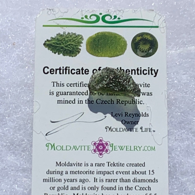 Moldavite Genuine Certified Czech Republic 1.4 grams