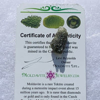 Moldavite Genuine Certified Czech Republic 1.4 grams