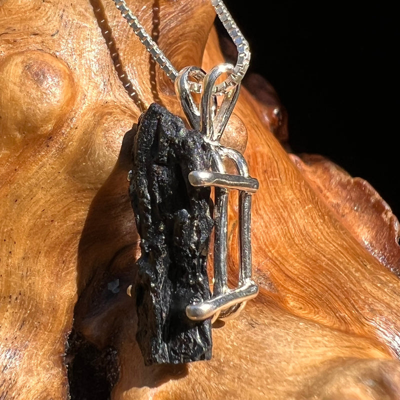 Irgizite Tektite Pendant Necklace Sterling Silver #2529-Moldavite Life