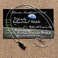 Irgizite Tektite Pendant Necklace Sterling Silver #2534-Moldavite Life