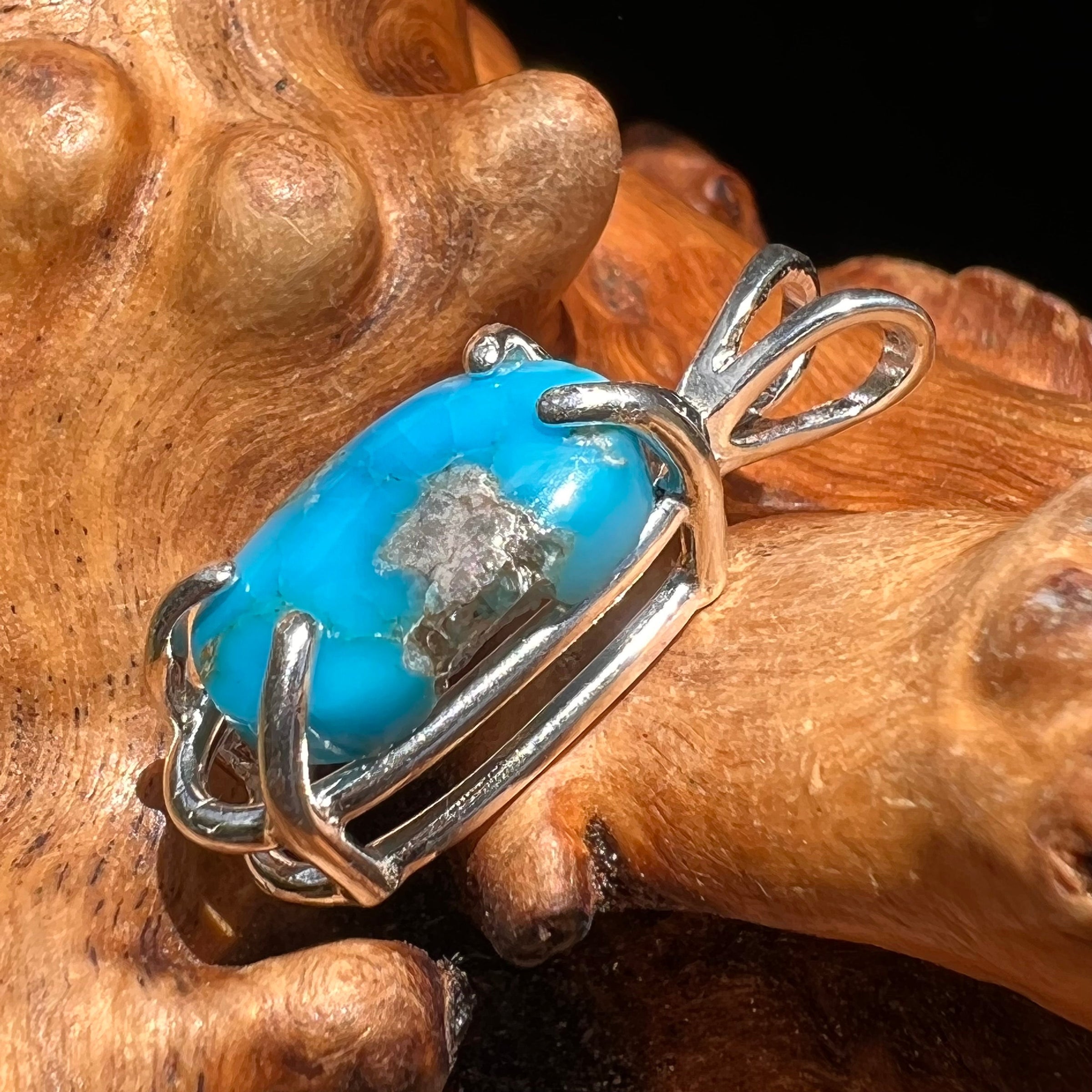 Kingsman Turquoise Pendant Sterling Silver #2688-Moldavite Life