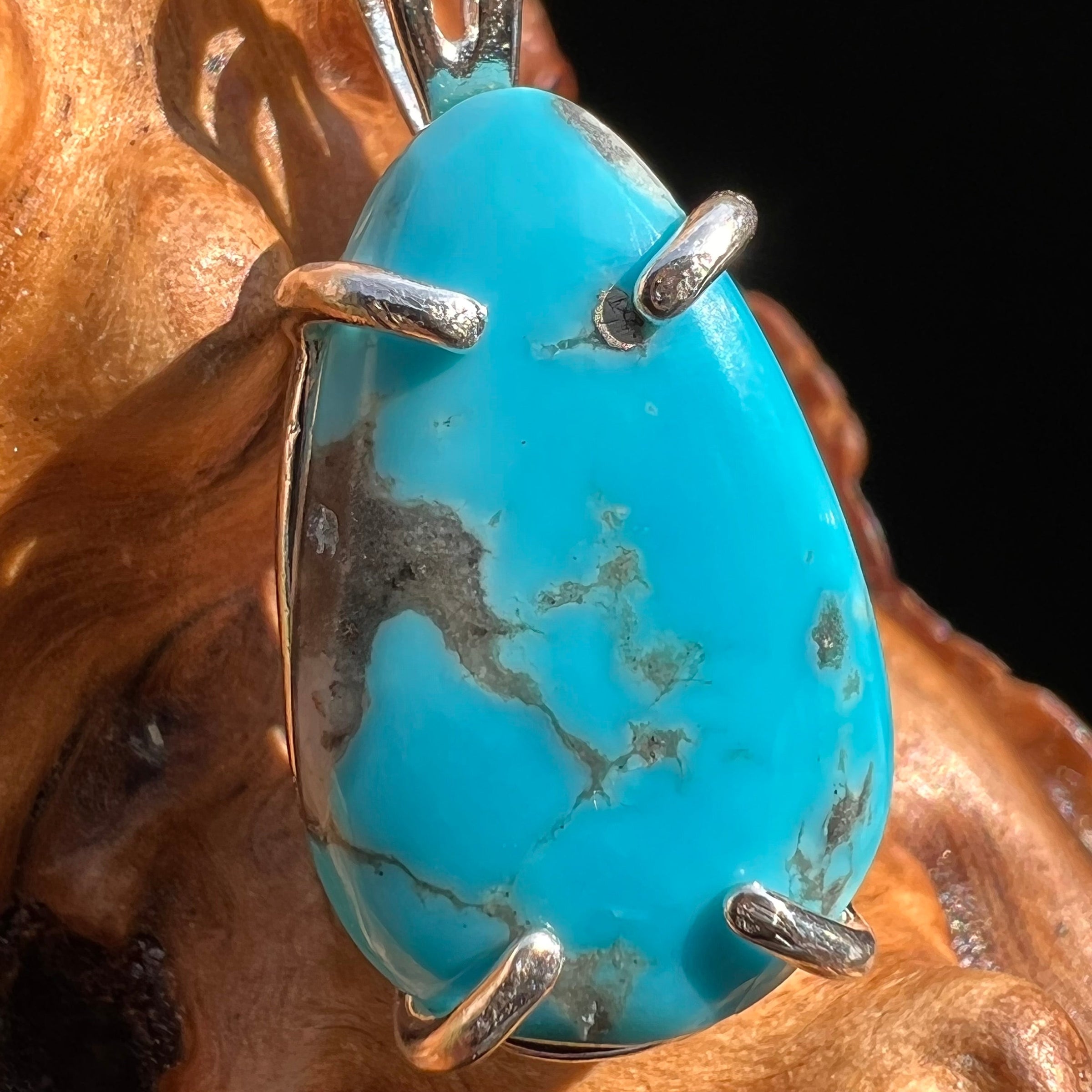 Kingsman Turquoise Pendant Sterling Silver #2801-Moldavite Life