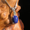 Lapis Lazuli & Moldavite Necklace Sterling Silver #2859-Moldavite Life