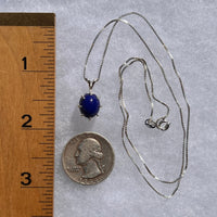 Lapis Lazuli Necklace Sterling Silver #2858-Moldavite Life