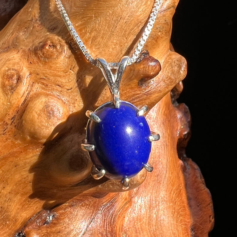 Lapis Lazuli Necklace Sterling Silver #2858-Moldavite Life