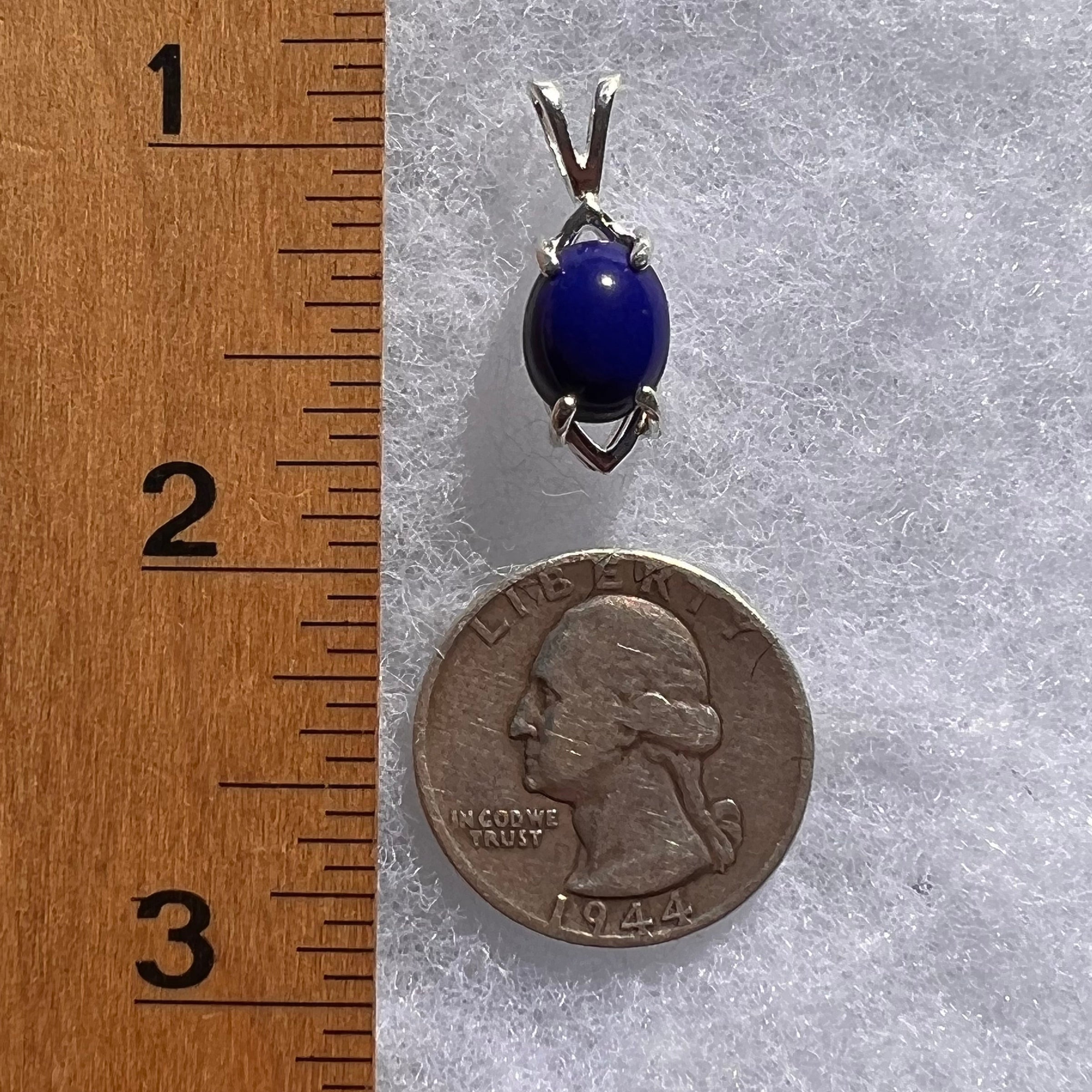 Lapis Lazuli Pendant Sterling Silver #3438-Moldavite Life