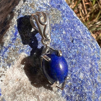 Lapis Lazuli Pendant Sterling Silver #3439-Moldavite Life