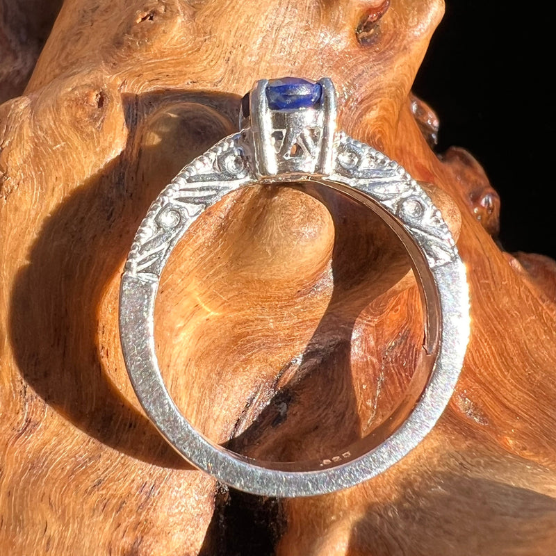 Lapis Lazuli Ring Sterling Silver Faceted Gem #3436-Moldavite Life