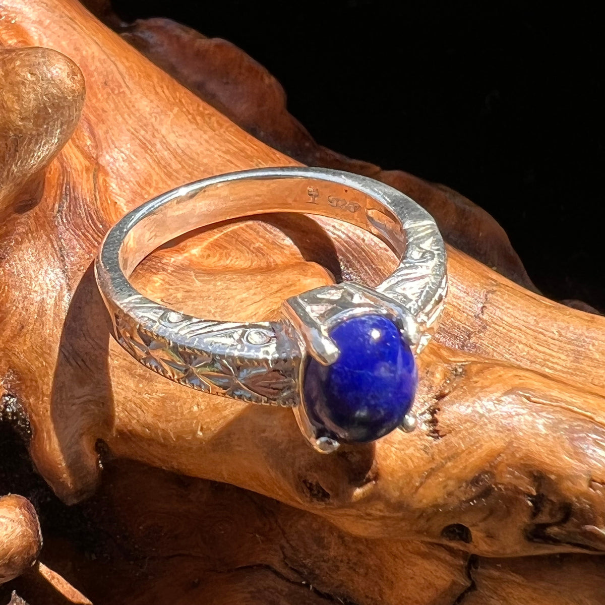 Lapis Lazuli Ring Sterling Silver Size 7.25 #2860-Moldavite Life