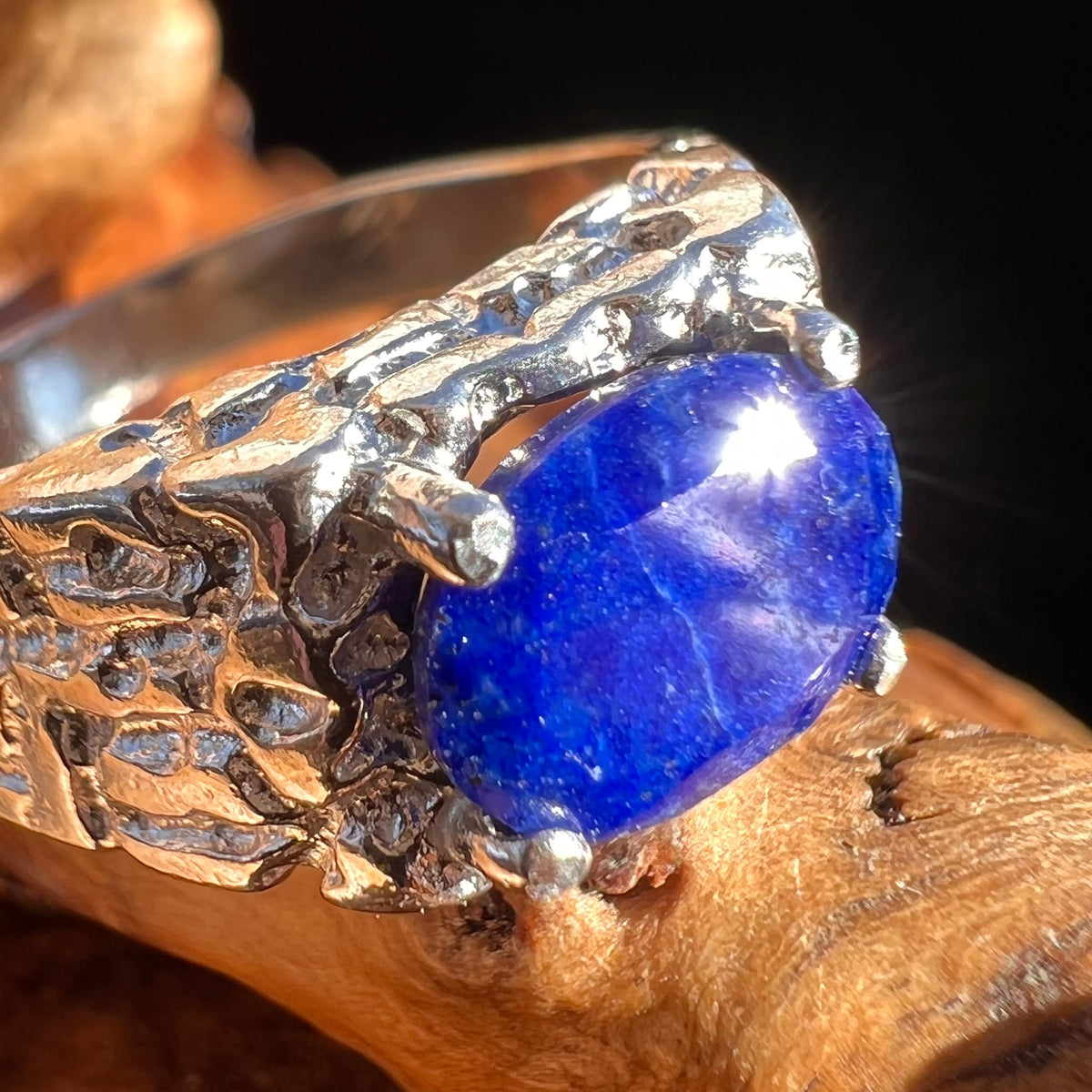 Lapis Lazuli Ring Sterling Silver Size 9 #3433-Moldavite Life