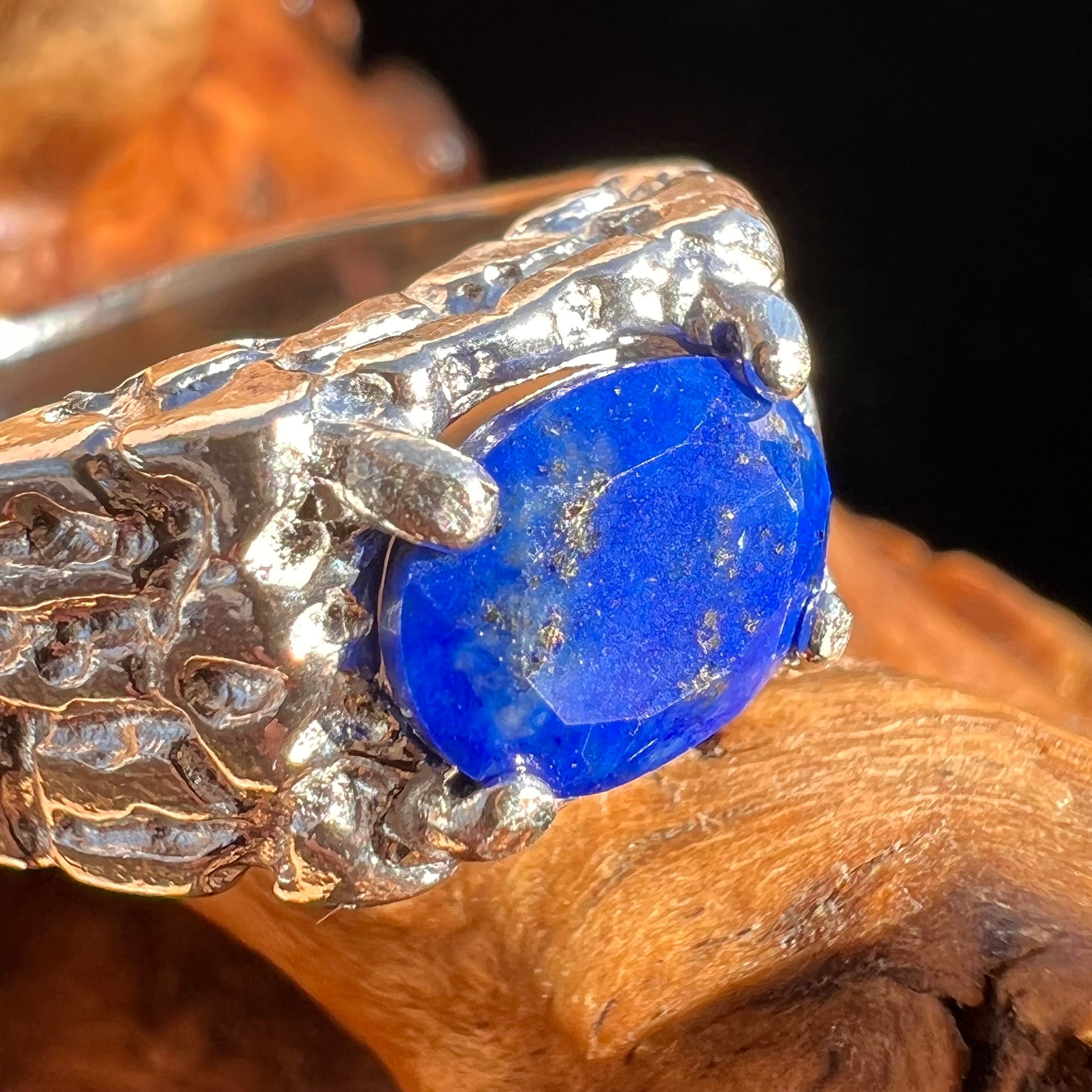 Lapis Lazuli Sterling Silver Wire Wrap Ring / Size cheapest 9.75