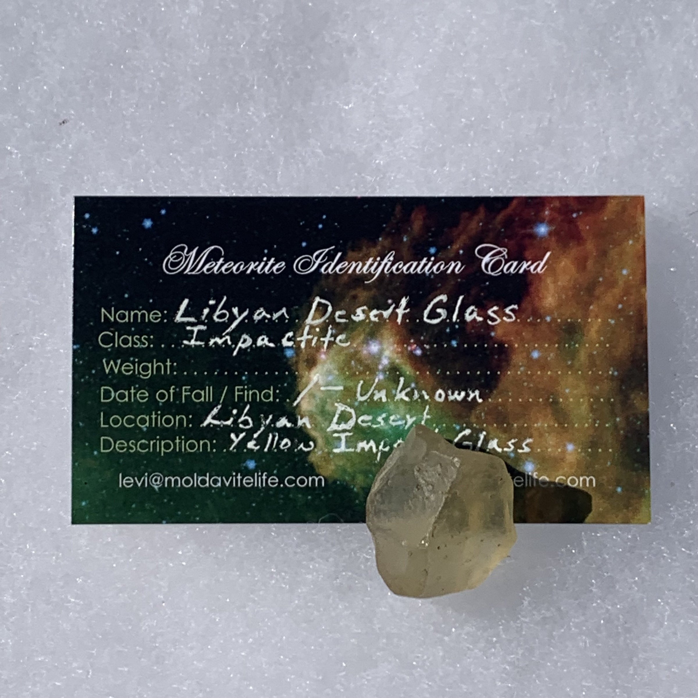 Libyan Desert Glass 9.4 grams-Moldavite Life
