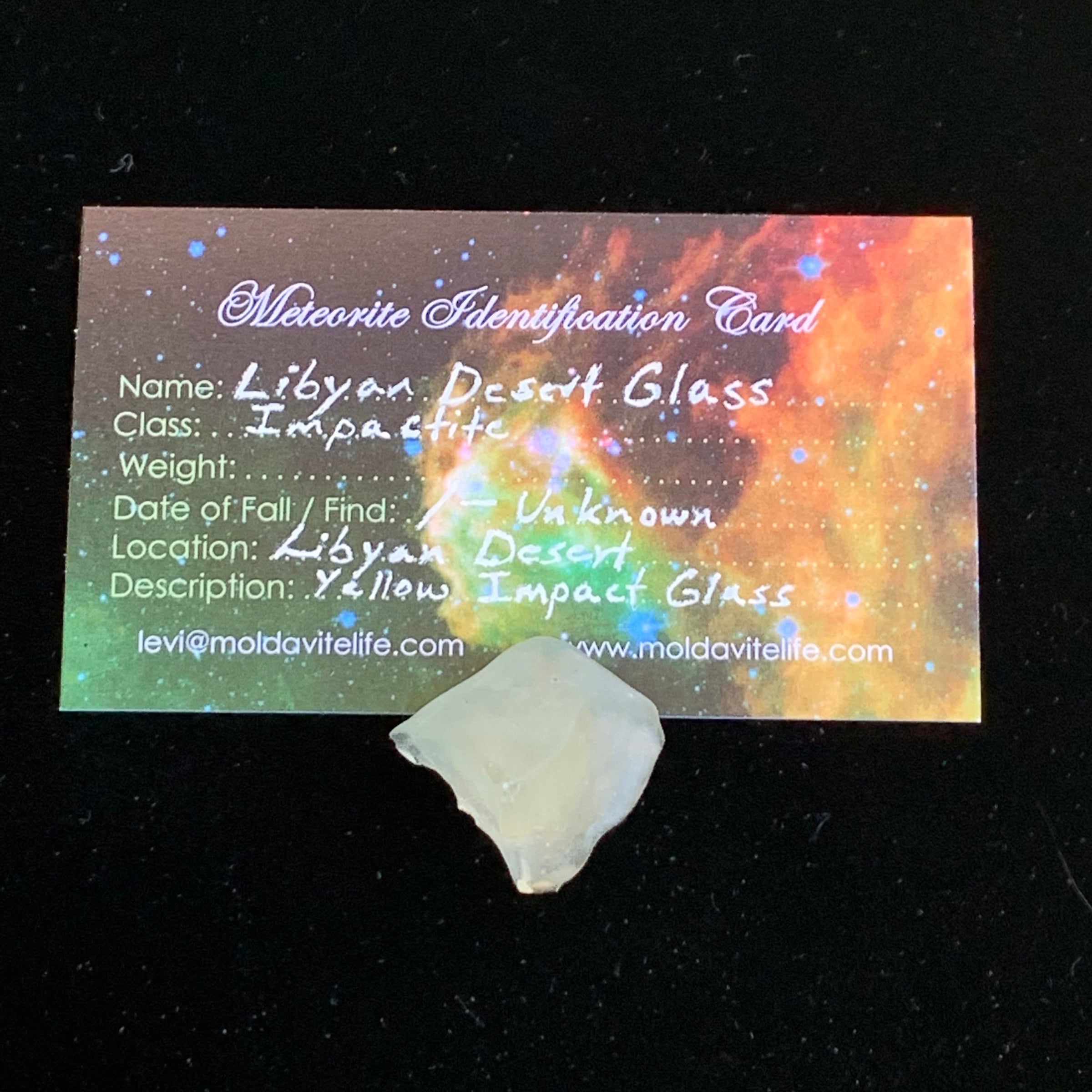 Libyan Desert Glass 5.8 grams-Moldavite Life