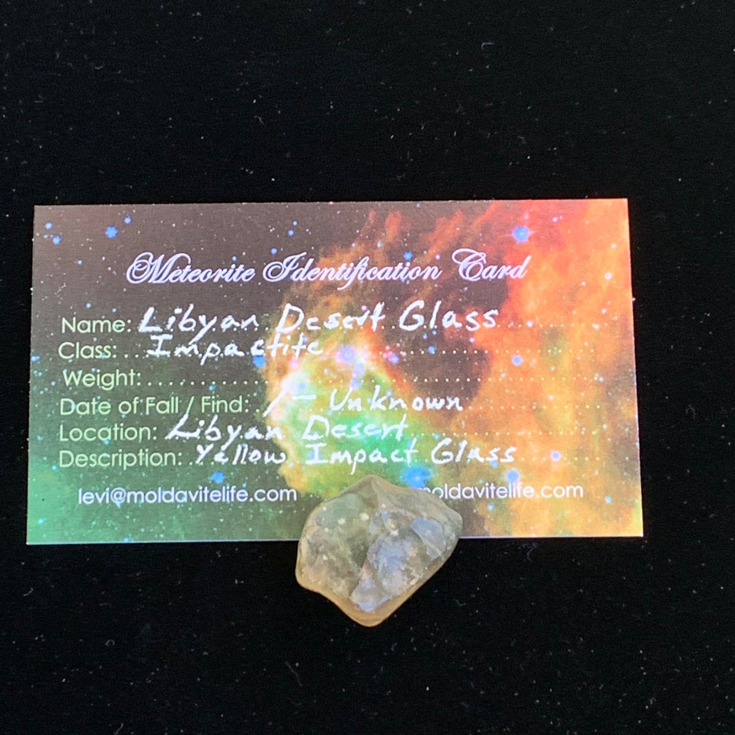 Libyan Desert Glass 5.3 grams-Moldavite Life
