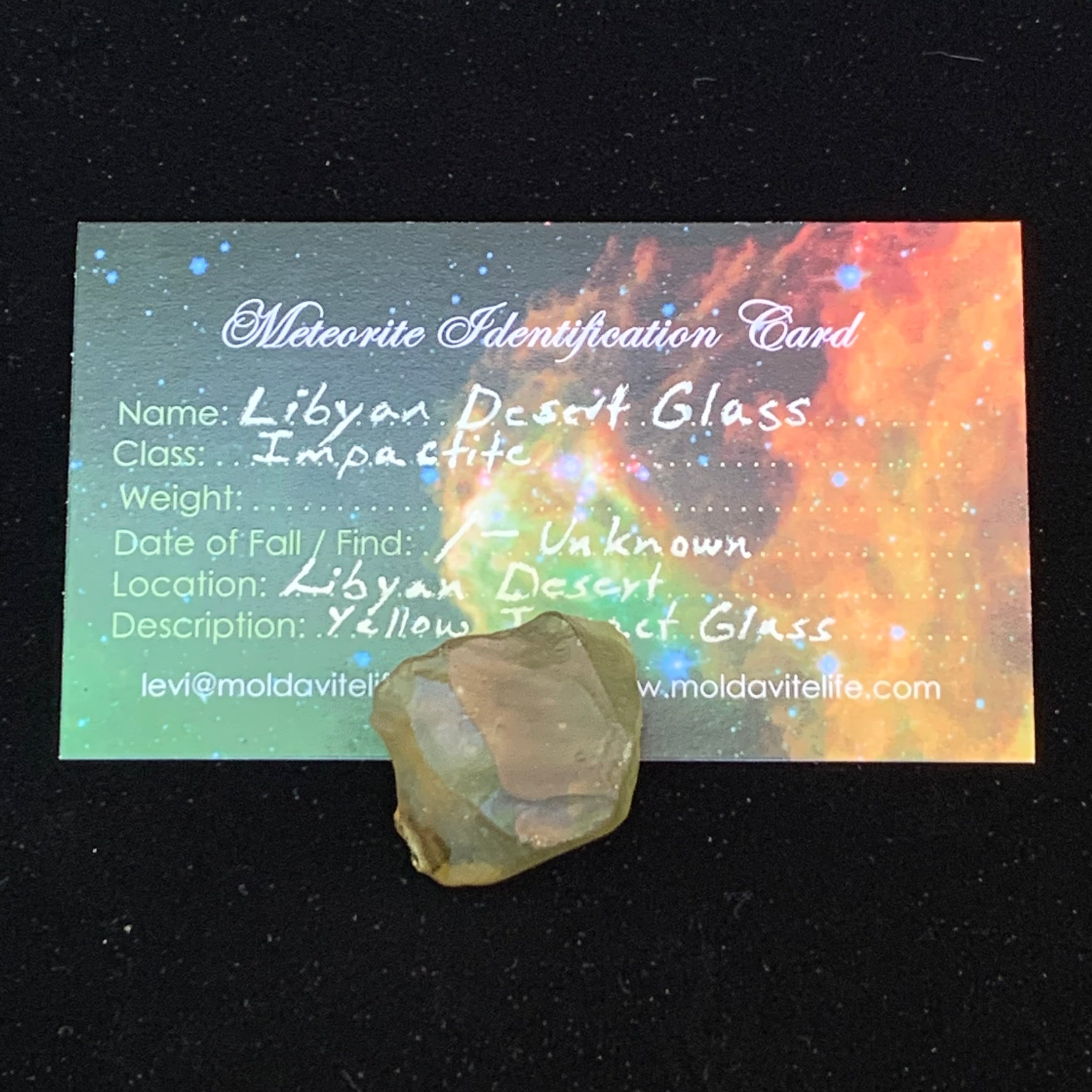 Libyan Desert Glass 9.4 grams-Moldavite Life