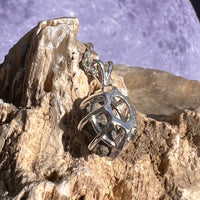 Lunar Meteorite Necklace Sterling Silver #2266-Moldavite Life
