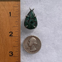 Malachite Chrysocolla Pendant Silver #2830-Moldavite Life