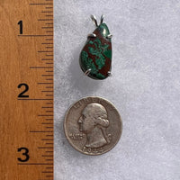 Malachite Chrysocolla Pendant Silver #2833-Moldavite Life