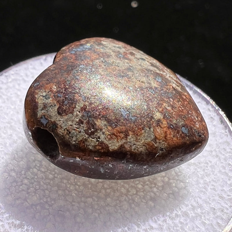 Meteorite Heart Bead for Jewelry Making #11-Moldavite Life