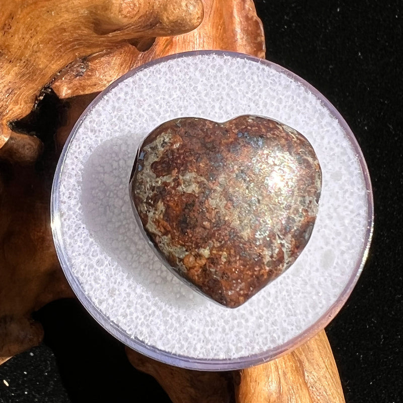 Meteorite Heart Bead for Jewelry Making #11-Moldavite Life