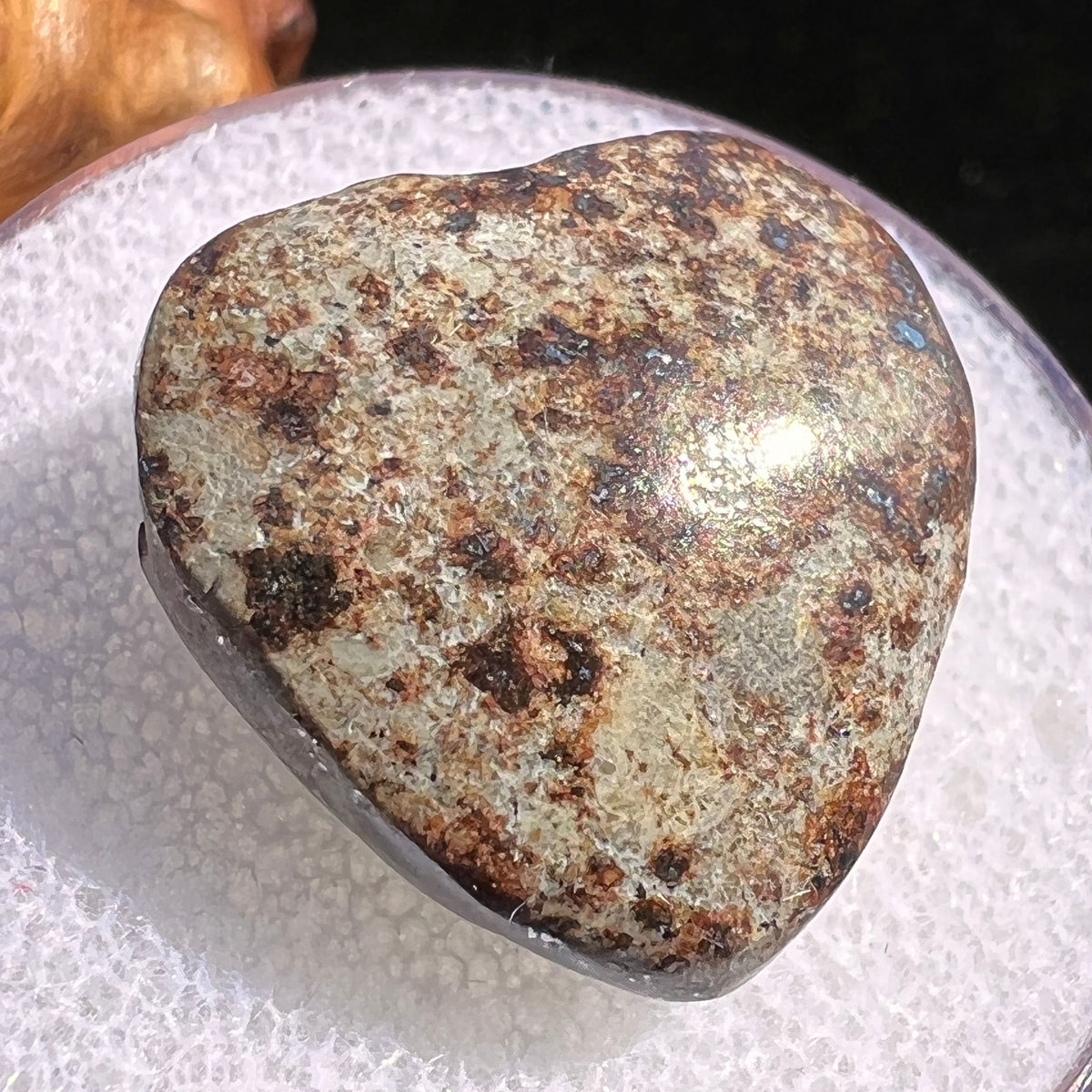 Meteorite Heart Bead for Jewelry Making #12-Moldavite Life